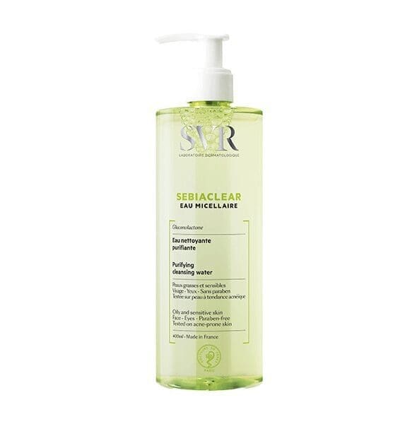 SVR-Sebiaclear-Micellar Water-Cleansing Water-Face and Eyes-Oily Acne Prone Skin-400ml