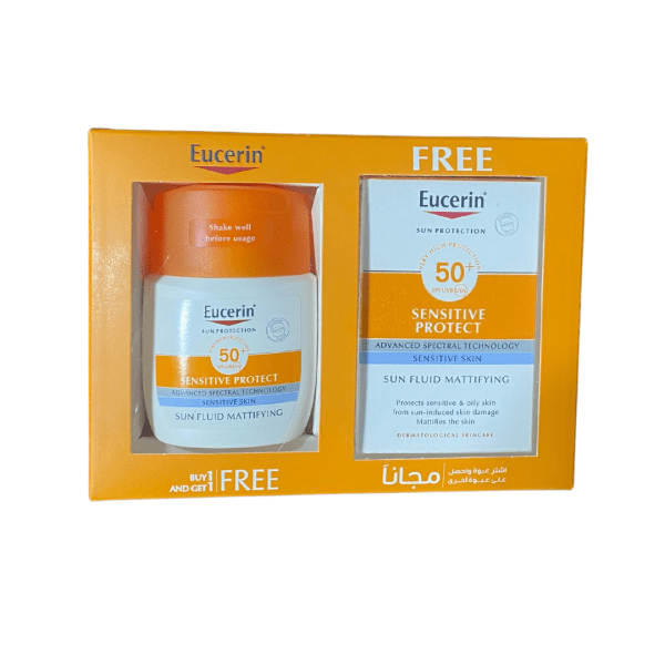 Eucerin Sun Fluid Mattifying Sensitive Protect SPF 50 - buy 1 get 1 free