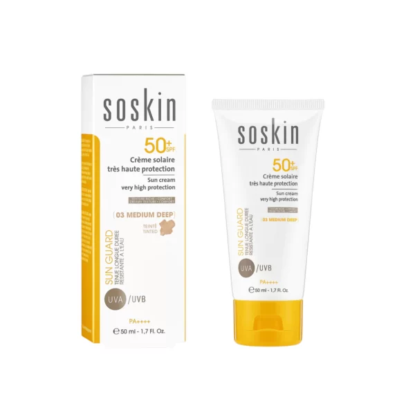 Soskin Tinted Sun Cream Very High Protection skin perfection
