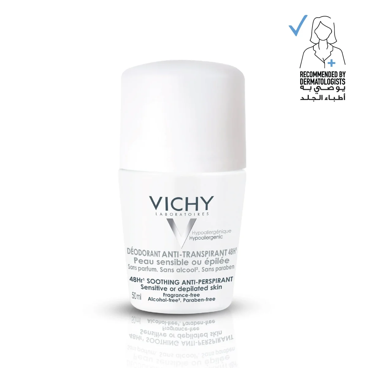 Vichy 48 Hours Anti Perspirant Deodorant for Sensitive Skin 50ml at skinperfection