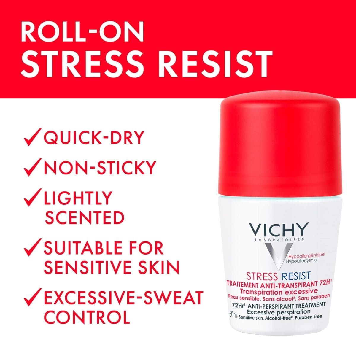 Vichy 72 Hours Stress Resist Excessive Perspiration Deodorant 50ml