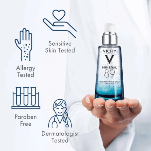 Vichy Mineral 89 Hyaluronic Acid Hydrating Serum for All Skin Types – 50ml +  Vichy Capital Soleil UV-AGE Spf 50/ 15 ml