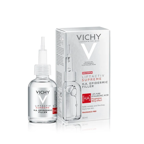 Vichy Liftactiv Supreme HA Filler Hyaluronic Acid Serum To Reduce Wrinkles, Plump, & Smooth – 30ml