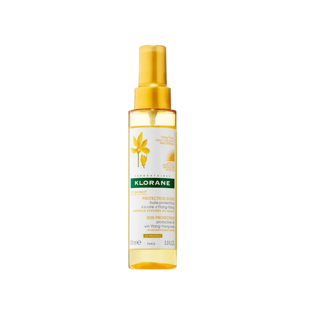 Klorane Sun Radiance Protective Oil with Ylang-Ylang Wax – 100ml