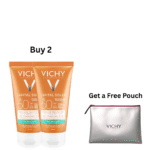 2 X Vichy Capital Soleil Dry Touch Anti Shine Sunscreen for Combination to Oily Skin SPF50 – 50ml Sun Bundle