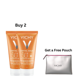 2 X Vichy Capital Soleil Velvety Sunscreen for Normal to dry Skin SPF 50 – 50ml Sun Bundle