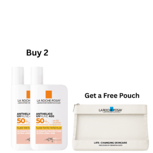 2 X La Roche-Posay Anthelios UVMune 400 Invisible Tinted Fluid SPF50+ – 50ml Sun Bundle