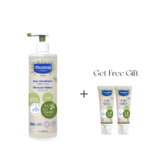 Buy Mustela Certified Organic No-Rinse Micellar Water – 400 ml Get 2* Free Mustela Gentle Cleansing Gel Hair & Body – 40ml